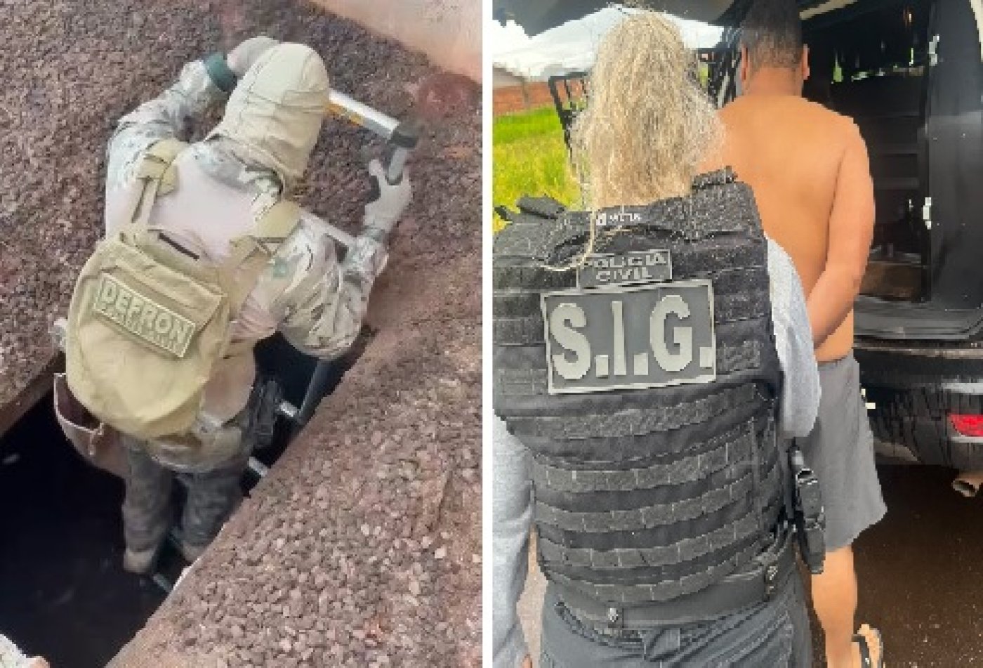 Caarapó - Bunker escondido sob camada de brita servia como depósito de drogas